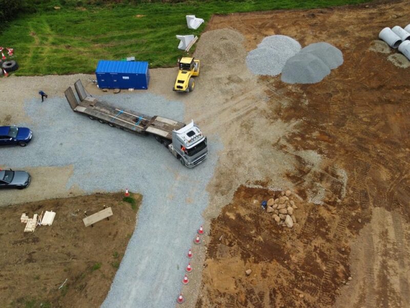 Construction of the Narrow Water Bridge connecting Northern Ireland and the Republic of Ireland