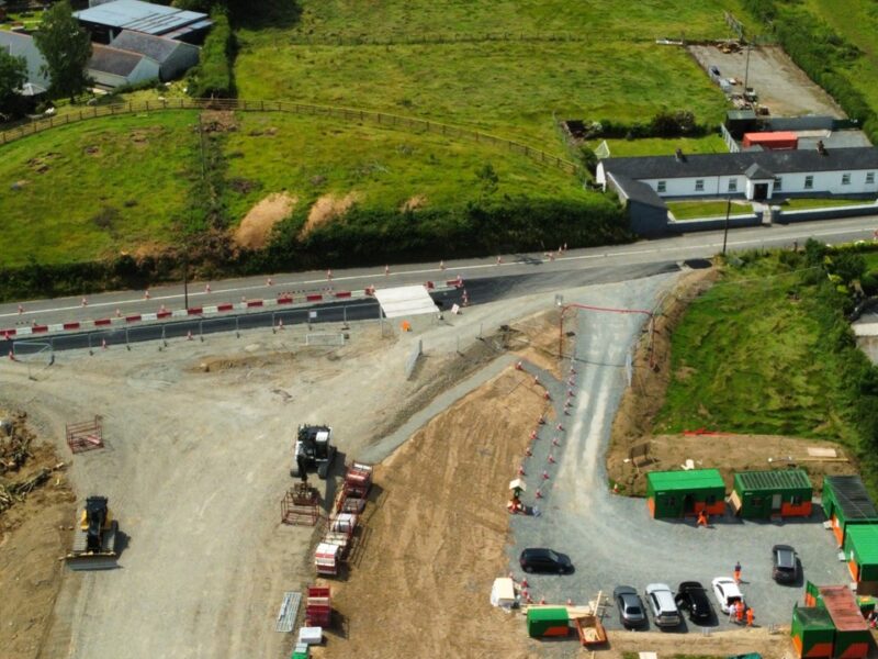 Construction of the Narrow Water Bridge connecting Northern Ireland and the Republic of Ireland