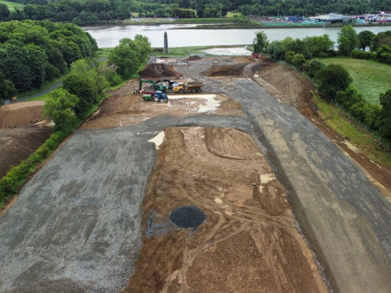 Construction of the Narrow Water Bridge connecting Northern Ireland and the Republic of Ireland