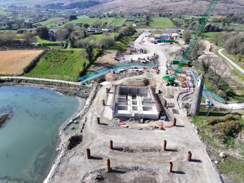 Construction of the Narrow Water Bridge connecting Northern Ireland and the Republic of Ireland