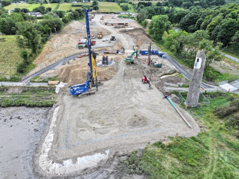 Construction of the Narrow Water Bridge connecting Northern Ireland and the Republic of Ireland