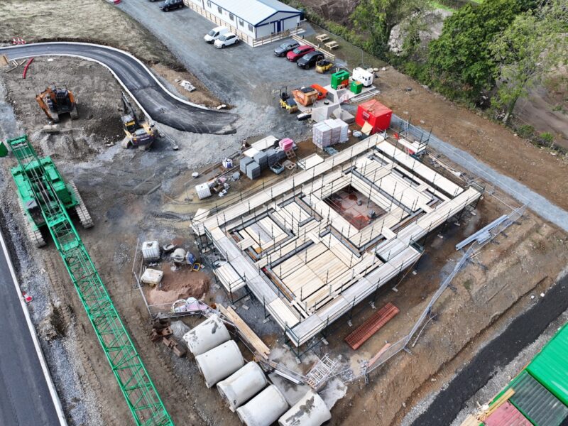 Construction of the Narrow Water Bridge connecting Northern Ireland and the Republic of Ireland