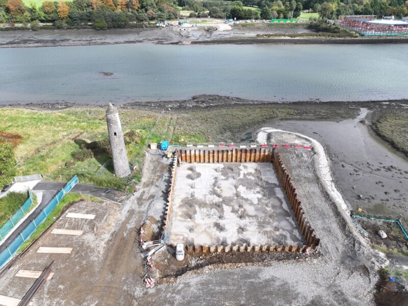 Construction of the Narrow Water Bridge connecting Northern Ireland and the Republic of Ireland