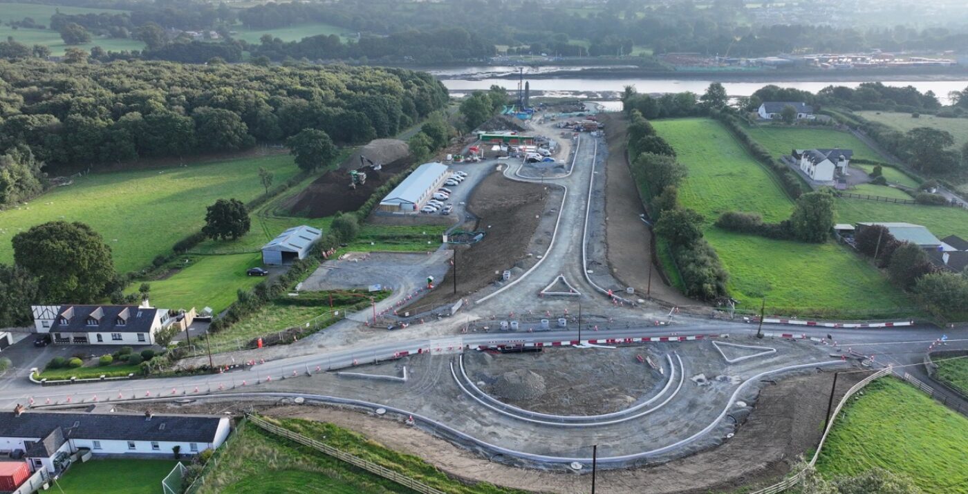 Construction of the Narrow Water Bridge connecting Northern Ireland and the Republic of Ireland