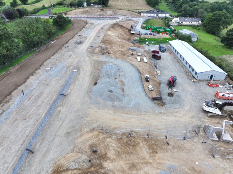 Construction of the Narrow Water Bridge connecting Northern Ireland and the Republic of Ireland