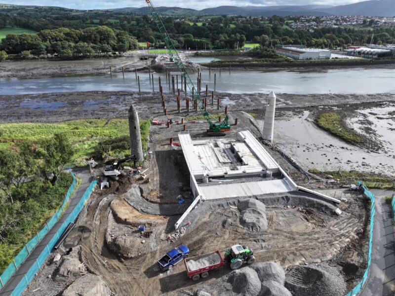 Construction of the Narrow Water Bridge connecting Northern Ireland and the Republic of Ireland