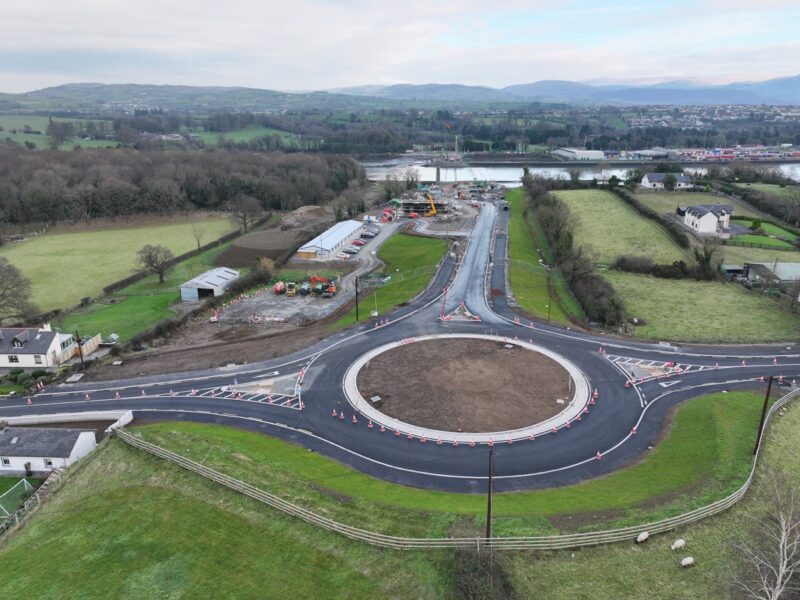 Construction of the Narrow Water Bridge connecting Northern Ireland and the Republic of Ireland