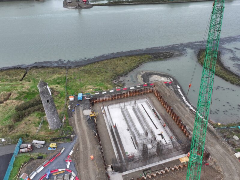 Construction of the Narrow Water Bridge connecting Northern Ireland and the Republic of Ireland