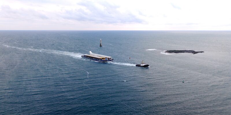 of Deck 2 and the bridge pylon at Carlingford Lough